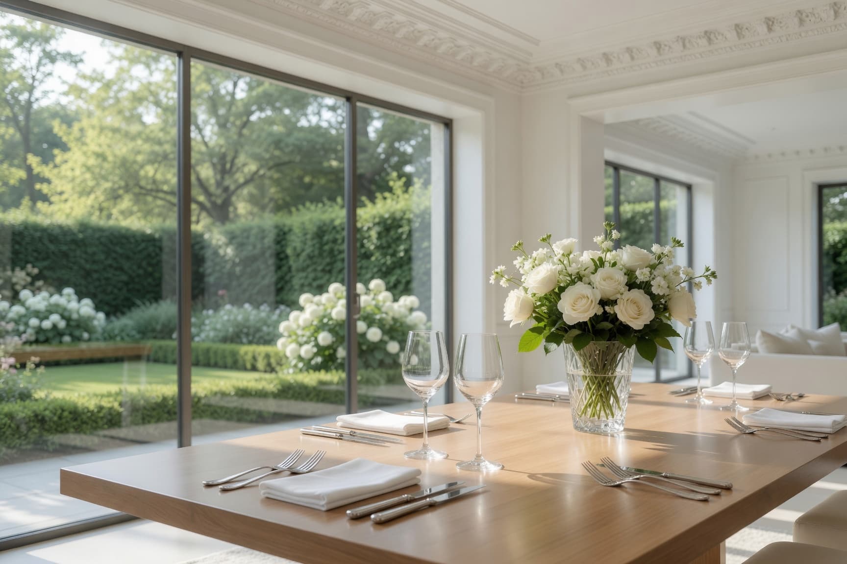 Spotless dining room